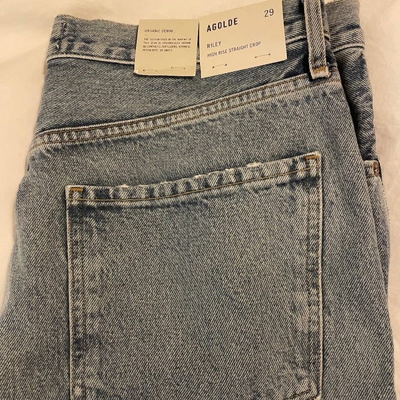 Agolde Riley High Rise Straight Crop Jean - Picture 1 of 4